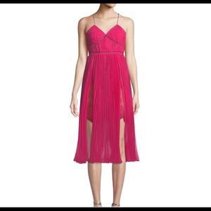 Self portrait fuchsia dress